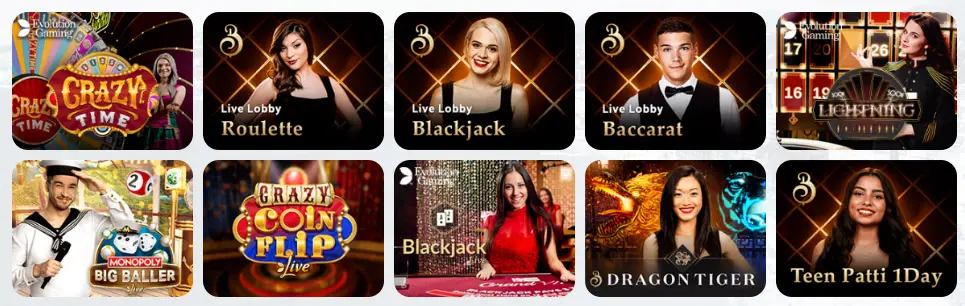 Juegos de casino en vivo SPINBOOKIE CASINO